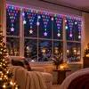 5x0,6 meter LED-lichtgordijn, kerst, sterren, lichtketting, Productafbeelding-voorbeeld 6