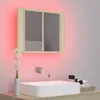 vidaXL Lustro łazienkowe LED szafka dąb sonoma 60x12x45 cm Podgląd zdjęcia produktu 3