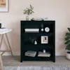 vidaXL Bücherregal Schwarz 80x35x97 cm Massivholz Kiefer - Produktbild-Vorschau 1