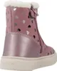 A single pink boot with silver heart patterns is shown from the side. Produktbild-Vorschau