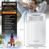 Promotional image for a Brandson aroma diffuser, showing the product next to descriptive text and an image of a relaxed person. Produktbild-Vorschau