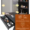SONNI czarna komoda 70x40x140cm Komoda z oświetleniem LED o Podgląd zdjęcia produktu 6
