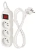 Prodlužovací kabel 1,5 m / 3 zásuvky / s vypínačem / bílý / PVC / 1 mm2 Produktbild-Vorschau