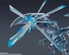 A close-up of a Blue-Eyes White Dragon action figure firing an energy blast. Produktbild-Vorschau