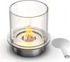 Brûleur rond avec verre pour cheminée au bioéthanol, Voir les images du produit 1