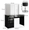 Schminktisch Vicco Sherry Schwarz/Gold 120 cm mit Produktbild-Vorschau 7