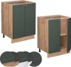 Küchenunterschrank Vicco Fame-Line Grün-Gold Landhaus 60 cm Produktbild-Vorschau 5
