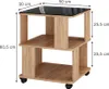 Couchtisch Vicco Velito Goldkraft Eiche/Schwarz 50 x 50 cm, Produktbild-Vorschau 2