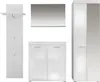 A collection of white furniture pieces arranged against a white background. Produktbild-Vorschau