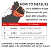 A diagram showing how to measure a dog for a muzzle, along with a size chart. Produktbild-Vorschau