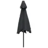 vidaXL Sonnenschirm mit Metall-Mast 300 cm Schwarz Produktbild-Vorschau 4