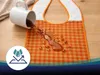 Lätzchen für Erwachsene, 45x107 cm, orange, 100% Polyester Produktbild-Vorschau 3