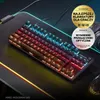 A gaming keyboard with RGB lighting on a desk. Náhľad obrázku produktu