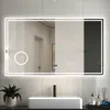 LED Badspiegel mit Beleuchtung 140x80cm Badezimmer Spiegel Produktbild-Vorschau 1
