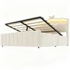 Merax gestoffeerd bed 140x200 cm met LED-verlichting in Productafbeelding-voorbeeld 8