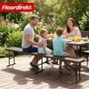 Panchina da giardino Floordirekt Kagawa pieghevole Anteprima dell’immagine prodotto 10