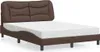 vidaXL Bett mit Matratze "Hvar" Braun 140x190 cm Kunstleder Produktbild-Vorschau 1