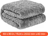 A folded gray blanket with a textured pattern is shown against a white background. Anteprima dell’immagine prodotto