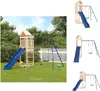 vidaXL Spielturm Massivholz Kiefer -  Schaukeln & Produktbild-Vorschau 1