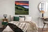 MuchoWow® Poster Gras - Berge - Abend 100x100 cm - Produktbild-Vorschau 4