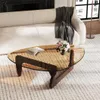 WISFOR Couchtisch, Wohnzimmertisch aus Glas und Holz, 110,5 Produktbild-Vorschau 1