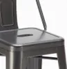 Barhocker im industrie stil aus metall mit rückenlehne Produktbild-Vorschau 4