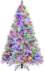 A flocked artificial Christmas tree with colorful lights. Anteprima dell’immagine prodotto