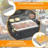 ROSEJANE Edelstahl Grillplatte 51 × 32 × 7 cm – BBQ Plancha Produktbild-Vorschau 4