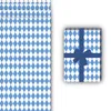 Bayrisches Geschenkpapier mit Rauten Muster in blau - Produktbild-Vorschau 3