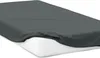 A close-up shot of a fitted sheet on a mattress.