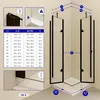 i-flair schwarze Eck-Duschkabine 80x100x180 cm aus Produktbild-Vorschau 3