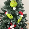 Weihnachten Plüschtier pelzigen grünen Grinch Puppe Hände Produktbild-Vorschau 4