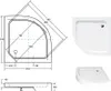 VBChome Sprchová vanička 90x90 cm kvadrant Bílá hladká Náhled obrázku produktu 4