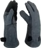 40 cm lange Grillhandschuhe aus Leder zum Kochen und Produktbild-Vorschau 1