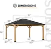 Sunjoy Zedernholz Gazebo / Pavillon 4x5 ERNIR - 393cm x Produktbild-Vorschau 7
