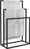vidaXL Handtuchständer Schwarz 48x24x79 cm Eisen Produktbild-Vorschau 4