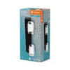 The image shows the retail packaging of a Ledvance Orbis Flame LED ceiling and wall light. The packaging features a water droplet design and displays images of the light fixture. Podgląd zdjęcia produktu
