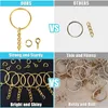 Sleutelhangers, gouden, gepolijst, DIY-handwerk, metaal, Productafbeelding-voorbeeld 2