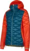 Damen-Isolationsjacke "Aiguille Down Jkt W" von La Sportiva in Blau und Orange; mit Kapuze und Reißverschluss. Produktbild-Vorschau