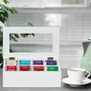 Białe pudełko na herbatę z 8 przegródkami Podgląd zdjęcia produktu 2