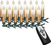 A set of 15 LED Christmas tree candles with clips and a remote control, displayed against a white background. Produktbild-Vorschau