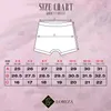 A size chart for children's underwear, showing measurements for different age groups and sizes, overlaid on a floral background. Produktbild-Vorschau