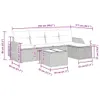 CLORIS 6-tlg. Garten-Sofagarnitur mit Kissen Schwarz Poly Produktbild-Vorschau 12