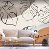 Selbstklebende Folie Fototapete - Minimalistic Monstera Produktbild-Vorschau 2