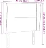vidaXL Kopfteil mit Ohren Creme 93x23x118/128 cm Stoff Produktbild-Vorschau 8