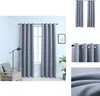A collage of images showing gray blackout curtains in different contexts and close-ups. Náhled obrázku produktu
