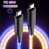 USB-C LED RGB leuchtendes Kabel 60W Schnellladekabel Produktbild-Vorschau 2