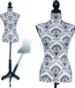 vidaXL Donna Busto Sartoriale Bambola Torso Nero Bianco Anteprima dell’immagine prodotto 12