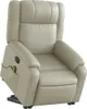 vidaXL Fauteuil de massage avec releveur Crème Similicuir Voir les images du produit 3