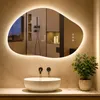 PESENXAN LED-Badspiegel, asymmetrisch, 90 x 60 cm, 3 Produktbild-Vorschau 1